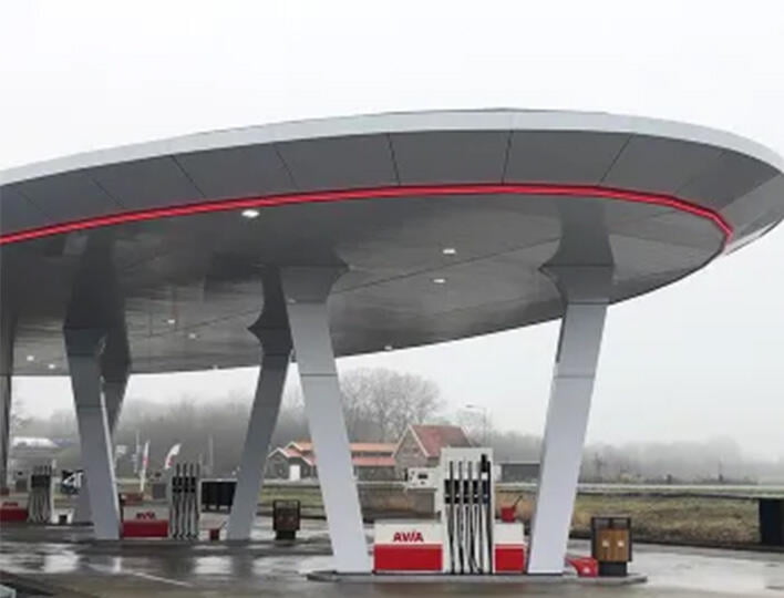 Renovation petrol station canopies AVIA Enter