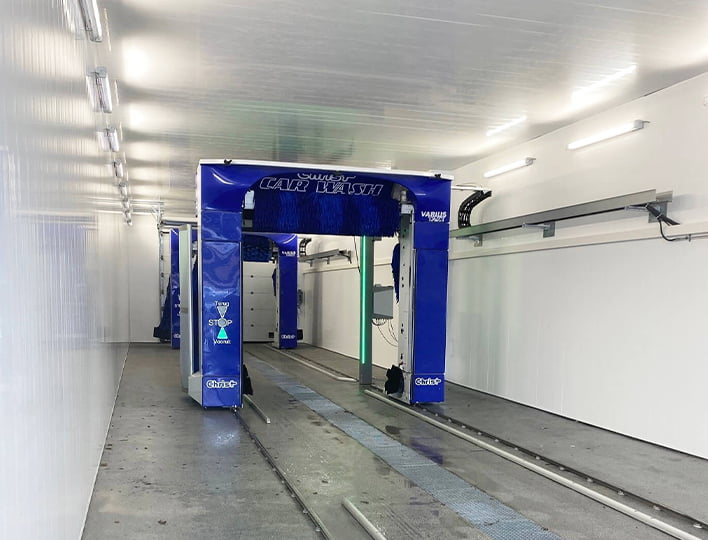 Nieuwe carwash met staalconstructie Wensink Groningen